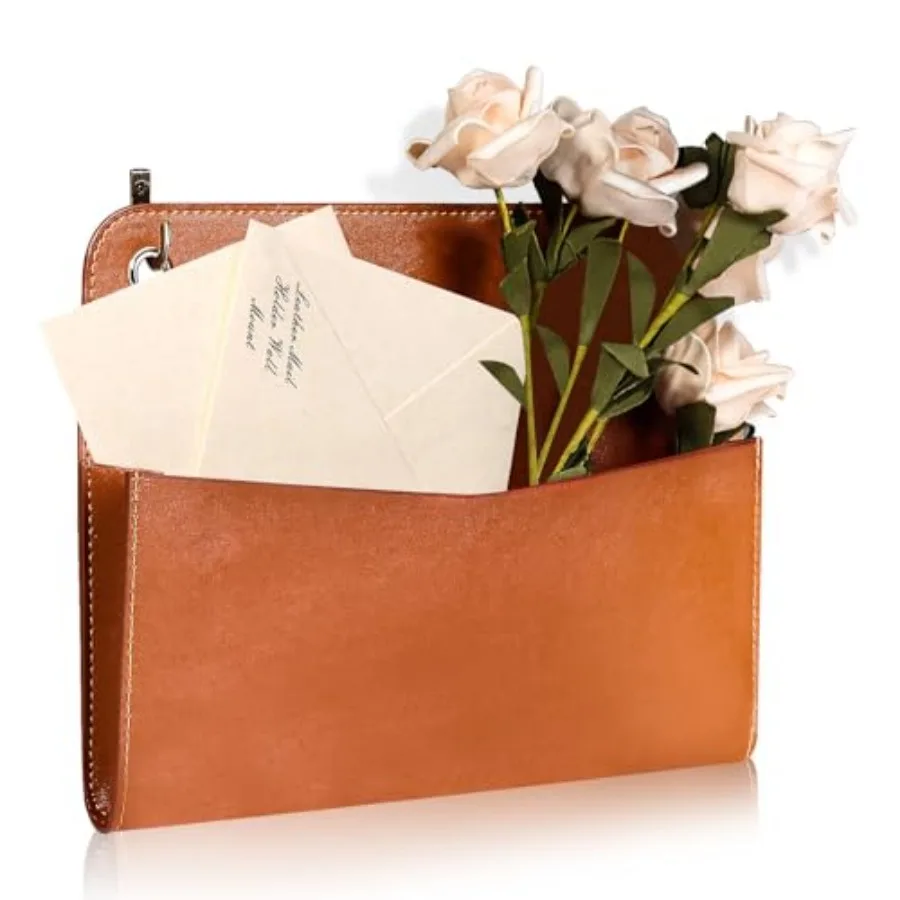 Wall Mount PU Leather Letter Holder 9.8" x 7.7" x 1.4" Mail Holder Vintage Wall File Organizer 2 Ring Binder Hanging File Holde
Wall Mount PU Leather Letter Holder 9.8" x 7.7" x 1.4" Mail Holder Vintage Wall File Organizer 2 Ring Binder Hanging File Holde