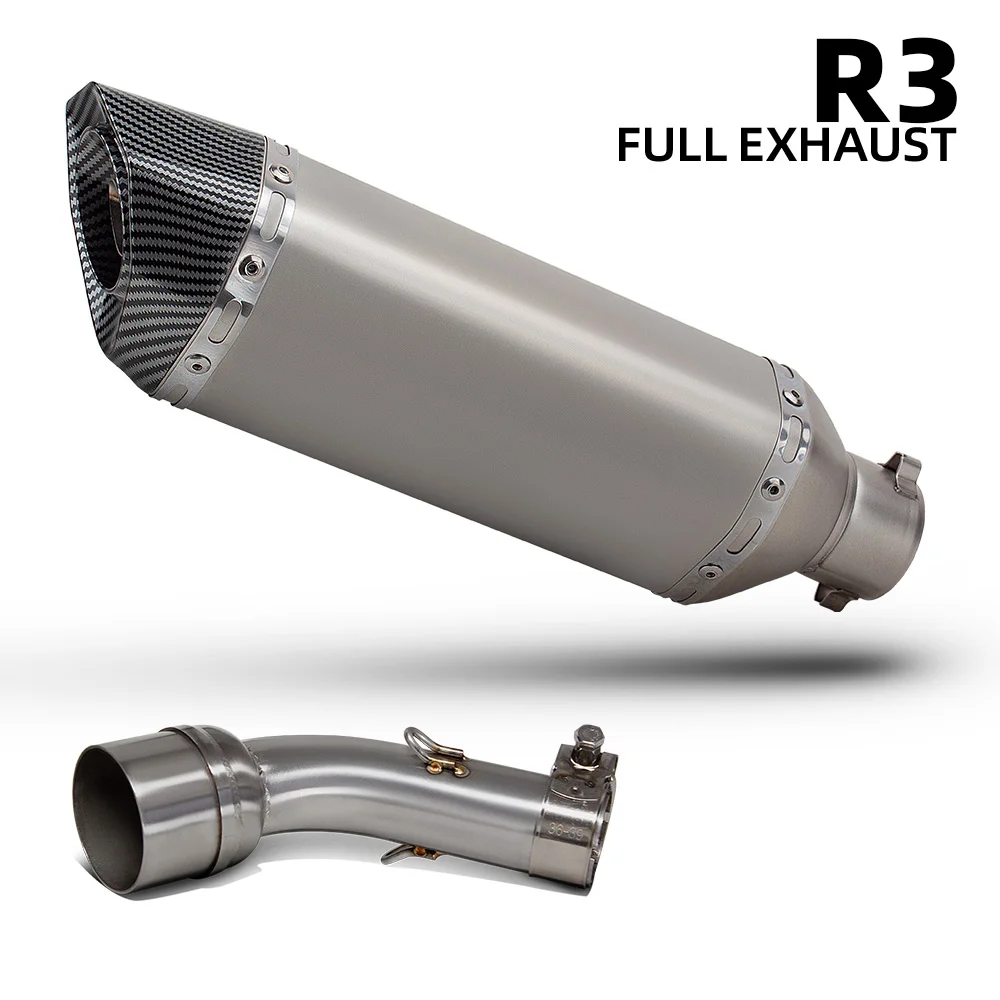 MT25 escape mid pipe For Yamaha YZF-R3/R25 MT03 MT25 MT-03/25 2015-2026 Motorcycle exhaust Slip on Line muffler with DB Killer
MT25 escape mid pipe For Yamaha YZF-R3/R25 MT03 MT25 MT-03/25 2015-2026 Motorcycle exhaust Slip on Line muffler with DB Killer