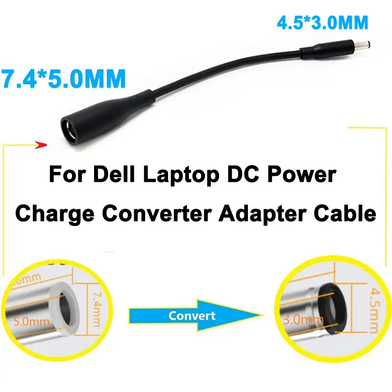 For Dell Laptop DC Power Charge Converter Adapter Cable Cord 7.4*5.0 to 4.5*3.0 mm Female Dropshipping
For Dell Laptop DC Power Charge Converter Adapter Cable Cord 7.4*5.0 to 4.5*3.0 mm Female Dropshipping