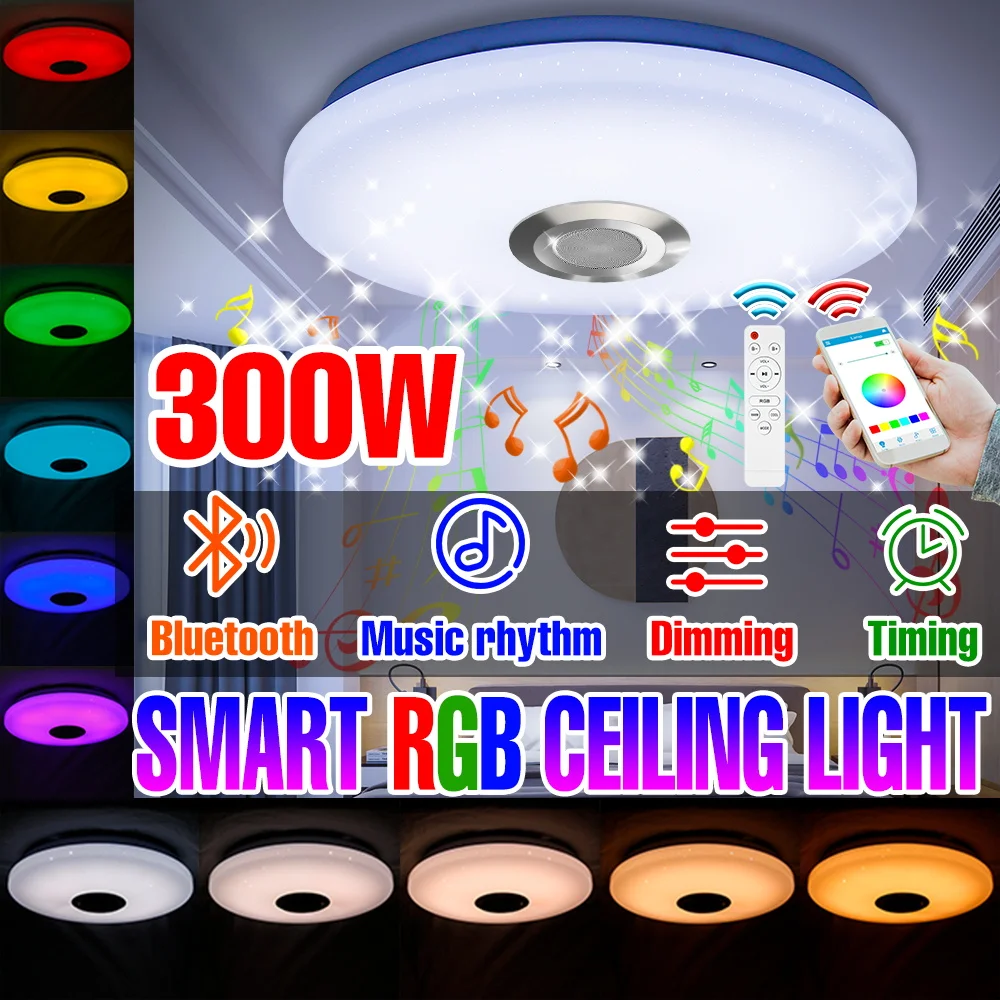 Smart RGB Ceiling Light Dimmable Led Lamp 220V Night Lamp Led Color Changing Light Bulb Remote APP Bluetooth Control Indoor Lamp
Smart RGB Ceiling Light Dimmable Led Lamp 220V Night Lamp Led Color Changing Light Bulb Remote APP Bluetooth Control Indoor Lamp