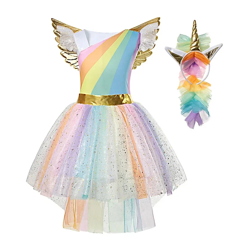 Unicorn Dress Girls Dance Ball Princess Children Rainbow Birthday Party Gift Halloween Cosplay Costume 
Unicorn Dress Girls Dance Ball Princess Children Rainbow Birthday Party Gift Halloween Cosplay Costume