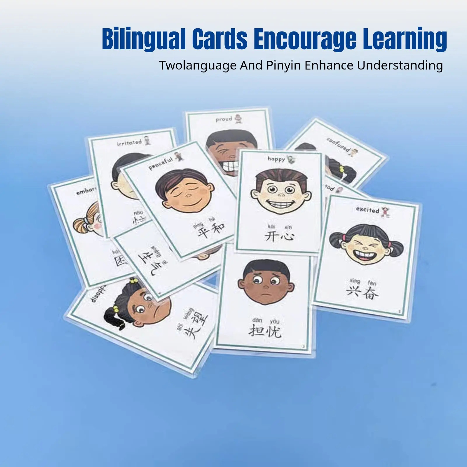 Emotion Management Quick Cards for Children, Bilingual Term Cards, Cartoon Face Poster, Emotional Recognition, Classroom Use
Emotion Management Quick Cards for Children, Bilingual Term Cards, Cartoon Face Poster, Emotional Recognition, Classroom Use