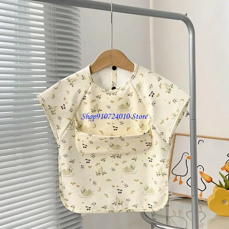 77HD Baby Feeding Apron Spillproof Fabric Smock Adjustable Breathable Short Sleeve with Pocket for Meal Time Protections
77HD Baby Feeding Apron Spillproof Fabric Smock Adjustable Breathable Short Sleeve with Pocket for Meal Time Protections