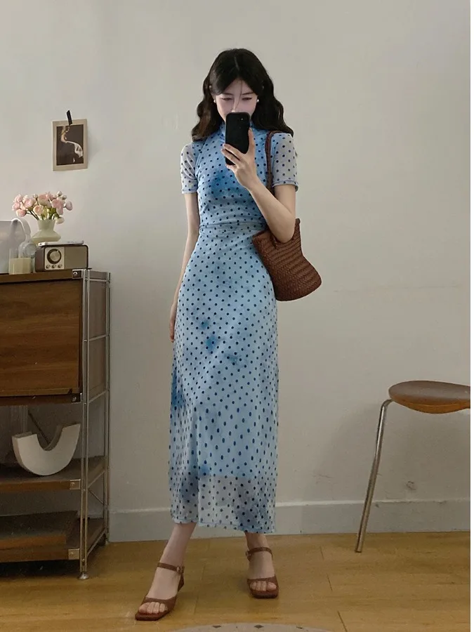 plus Size Women's Blue Polka Dot Modified Summer New Style A-Line Bodycon Long Skirt High Waist Commute Style Short...
plus Size Women's Blue Polka Dot Modified Summer New Style A-Line Bodycon Long Skirt High Waist Commute Style Short...