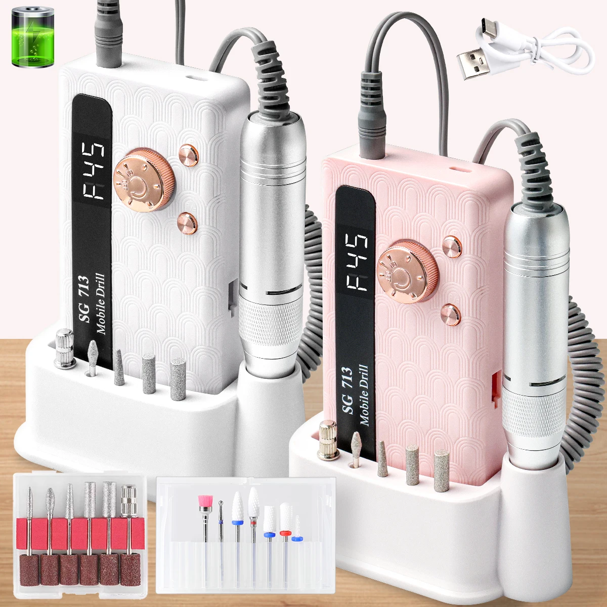 High-Speed Cordless Nail Drill Machine 45000RPM Rechargeable Professional Manicure Tool for Home Use Easy Grip Pink White
High-Speed Cordless Nail Drill Machine 45000RPM Rechargeable Professional Manicure Tool for Home Use Easy Grip Pink White