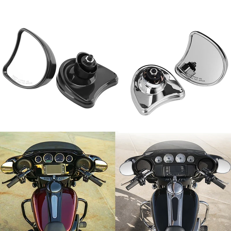 Motorcycle Chrome Black Side Mirrors Fairing Side Mount Rearview Mirror for Harley Electra Glide Ultra Limited Tri Glide 2014-up
Motorcycle Chrome Black Side Mirrors Fairing Side Mount Rearview Mirror for Harley Electra Glide Ultra Limited Tri Glide 2014-up