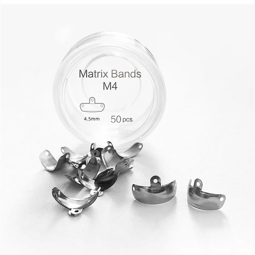 50Pcs Dental Matrix Bands Sectional Contoured Matrices Matrix Ring Wedges Clamp Holder Composite Resin Filling Instruments
50Pcs Dental Matrix Bands Sectional Contoured Matrices Matrix Ring Wedges Clamp Holder Composite Resin Filling Instruments