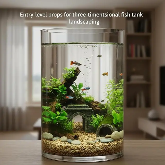 Desktop Aquarium Starter,Cylindrical Fish Tank Solid Base,Small Microfauna for Betta Snails Shrimp Aqua Planting,Plant Terrarium
Desktop Aquarium Starter,Cylindrical Fish Tank Solid Base,Small Microfauna for Betta Snails Shrimp Aqua Planting,Plant Terrarium