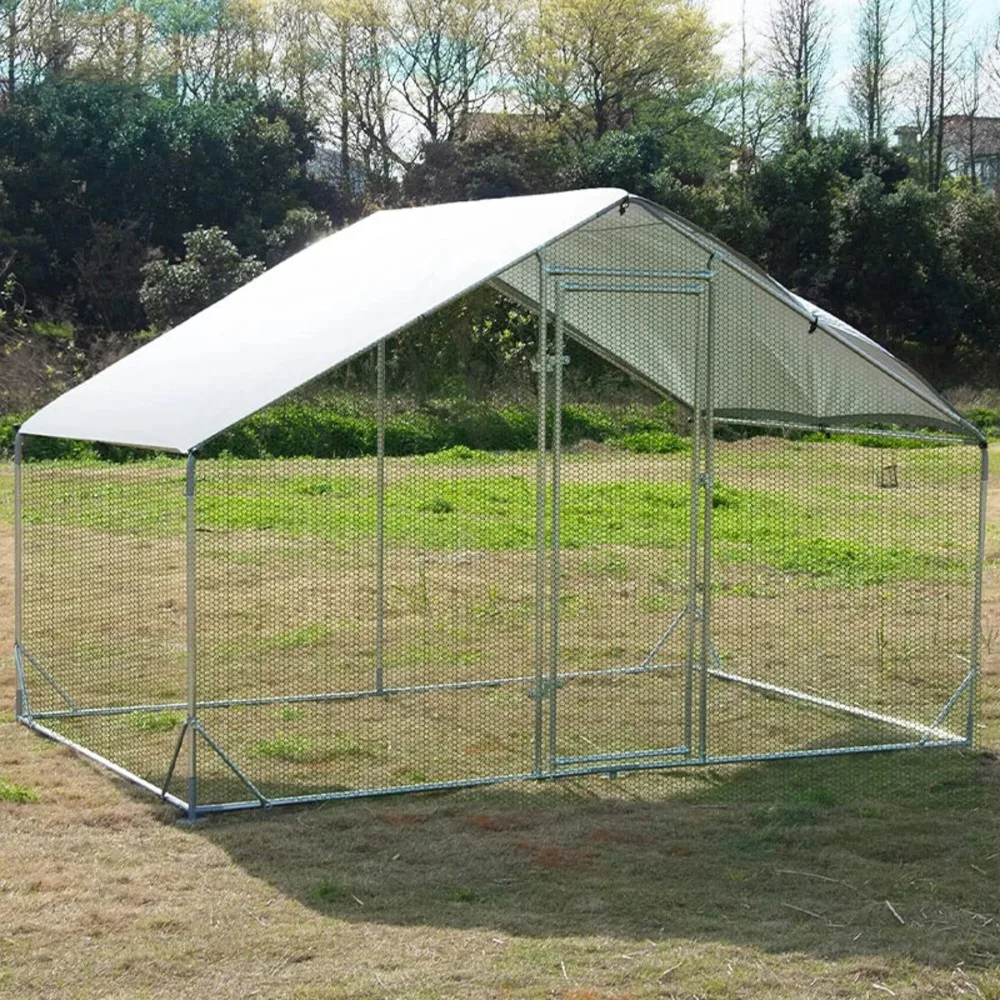 Modern Regular Metal Chicken Coop Walk-in Poultry Cage Pen Rabbit Duck Habitat Cage Hen Run House with Waterproof&Anti-UV Cover
Modern Regular Metal Chicken Coop Walk-in Poultry Cage Pen Rabbit Duck Habitat Cage Hen Run House with Waterproof&Anti-UV Cover