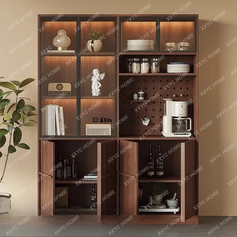 Medieval solid wood dining side cabinet integrated storage rack against the wall partition cabinet hole board
Medieval solid wood dining side cabinet integrated storage rack against the wall partition cabinet hole board