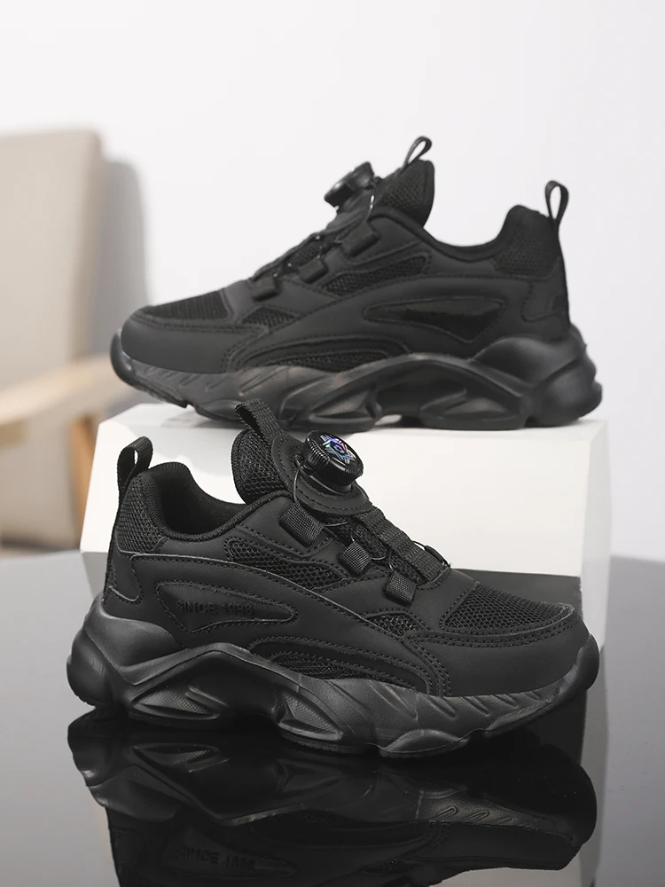 Slip-on rotating buckle! Kids' mesh black dad shoes, breathable and stuffy-free, non-slip white sports shoes for boys and girls
Slip-on rotating buckle! Kids' mesh black dad shoes, breathable and stuffy-free, non-slip white sports shoes for boys and girls