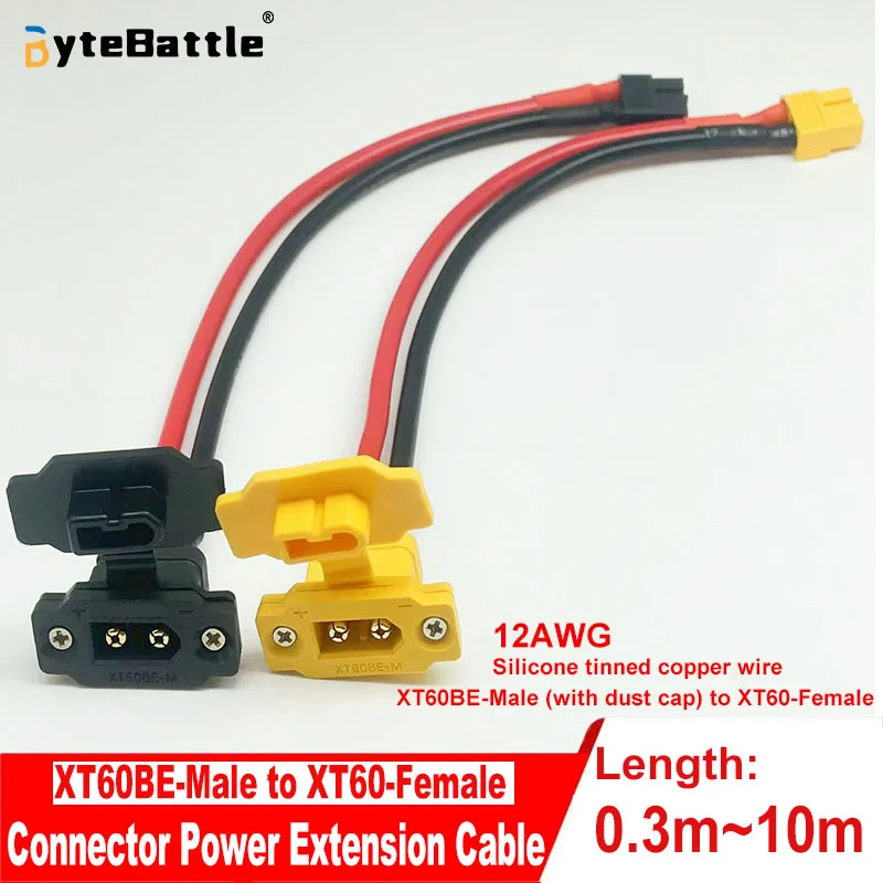 XT60BE–Female to Male XT60 Mountable Connector Cable,with 12 AWG silicone wire, suitable for remote control batteries and charge
XT60BE–Female to Male XT60 Mountable Connector Cable,with 12 AWG silicone wire, suitable for remote control batteries and charge