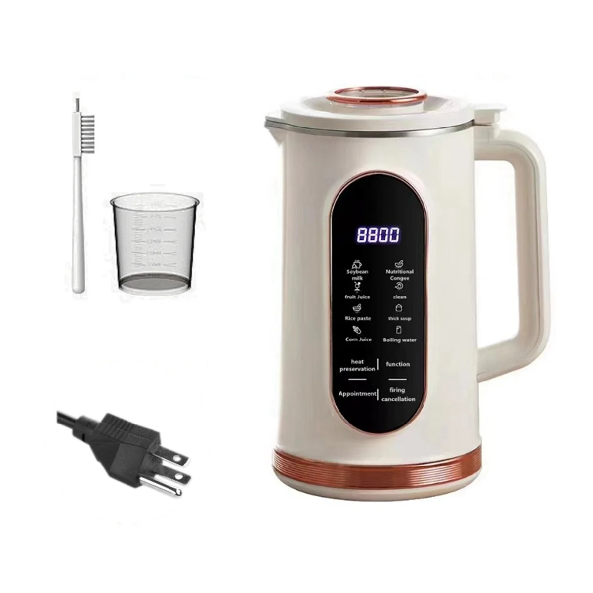 Electric Soy Milk Wall Breaking Machine 10-Leaf Blade Machine Juicer Blender Mixer Soybean Milk Maker US Plug-T33C
Electric Soy Milk Wall Breaking Machine 10-Leaf Blade Machine Juicer Blender Mixer Soybean Milk Maker US Plug-T33C