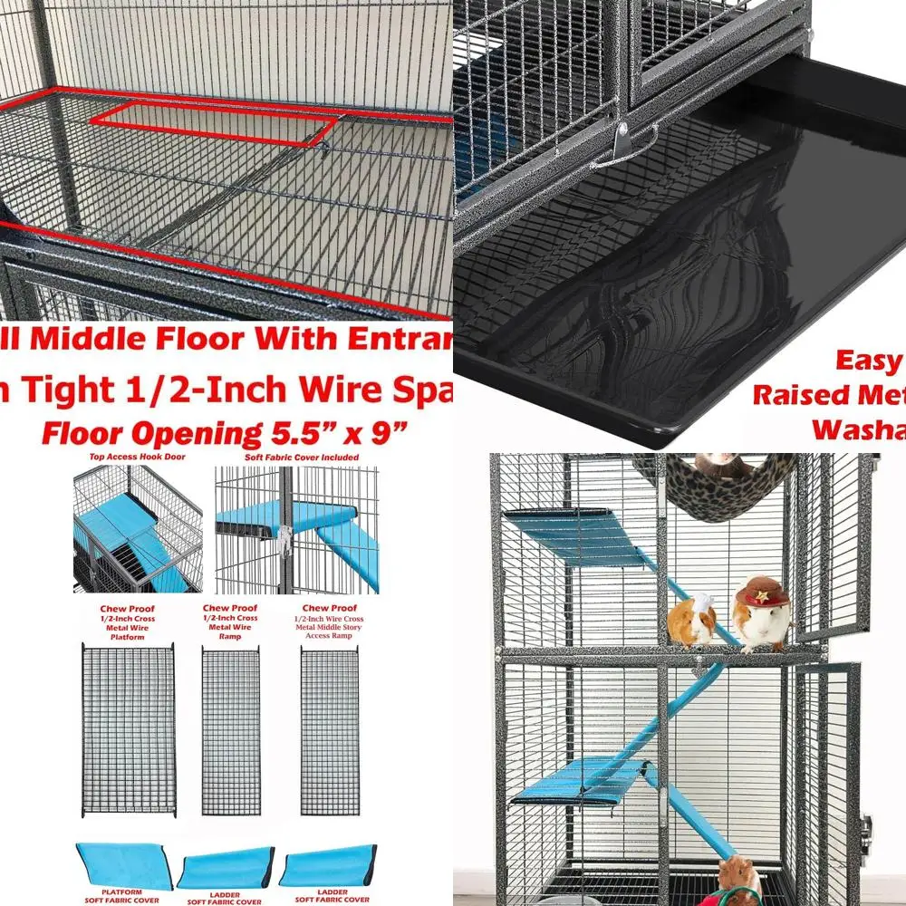 Deluxe Double Unit Two Full Story Durable Front Doors Tight 1/2-inch Wire Spacing Chew-Free Small Animal Critter Home Cage Water
Deluxe Double Unit Two Full Story Durable Front Doors Tight 1/2-inch Wire Spacing Chew-Free Small Animal Critter Home Cage Water