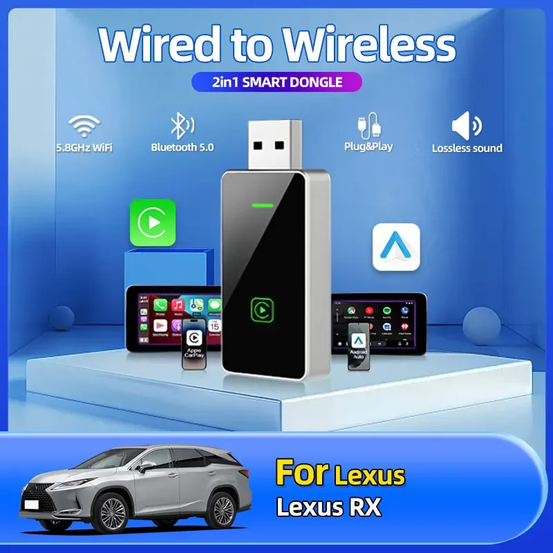 2025 New Styling 2in1 Wired To Wireless Car Play Android Car Adapter For OEM Car Stereo With USB Plug And Play For Lexus RX
2025 New Styling 2in1 Wired To Wireless Car Play Android Car Adapter For OEM Car Stereo With USB Plug And Play For Lexus RX
