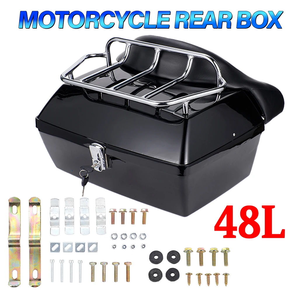 448L Motorcycle Trunk Rear Storage Box Universal Tail Luggage Trunk Case Toolbox Backrest Pad Scooter Motorbike
448L Motorcycle Trunk Rear Storage Box Universal Tail Luggage Trunk Case Toolbox Backrest Pad Scooter Motorbike