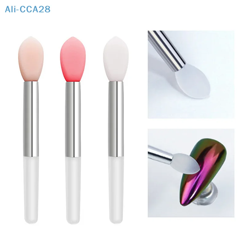 3Pcs Nail Arts Silicone Applicator Sticks Reusable Chrome Glitter Applying Manicure Tool Easy-Daub Pigment Silicone Nail Brush
3Pcs Nail Arts Silicone Applicator Sticks Reusable Chrome Glitter Applying Manicure Tool Easy-Daub Pigment Silicone Nail Brush