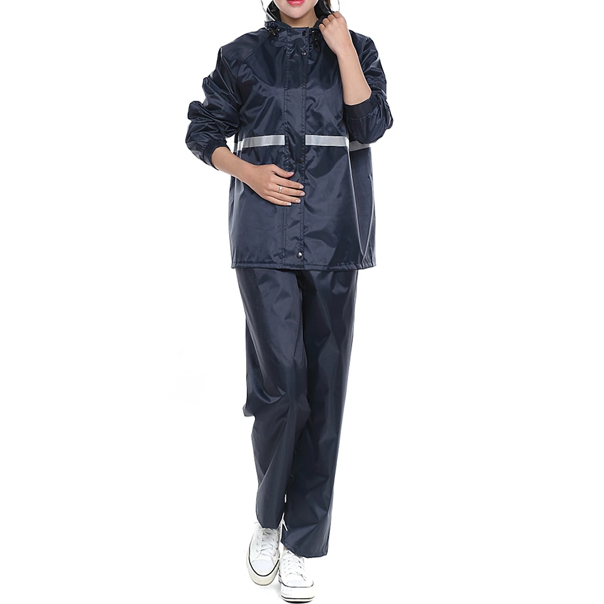 Утолщенный мотоциклетный дождевик из двух предметов, водонепроницаемый комплект плащи для взрослых, размер Xxl (легкий портативный дождевик из полиэстера 
Утолщенный мотоциклетный дождевик из двух предметов, водонепроницаемый комплект плащи для взрослых, размер Xxl (легкий портативный дождевик из полиэстера