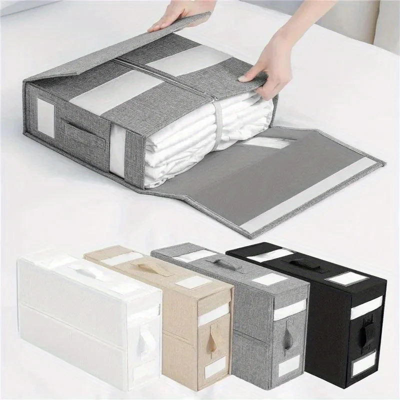 Bedding Storage Box Foldable Sheet Set Organizer with Visible Zipper Blanket Container
Bedding Storage Box Foldable Sheet Set Organizer with Visible Zipper Blanket Container