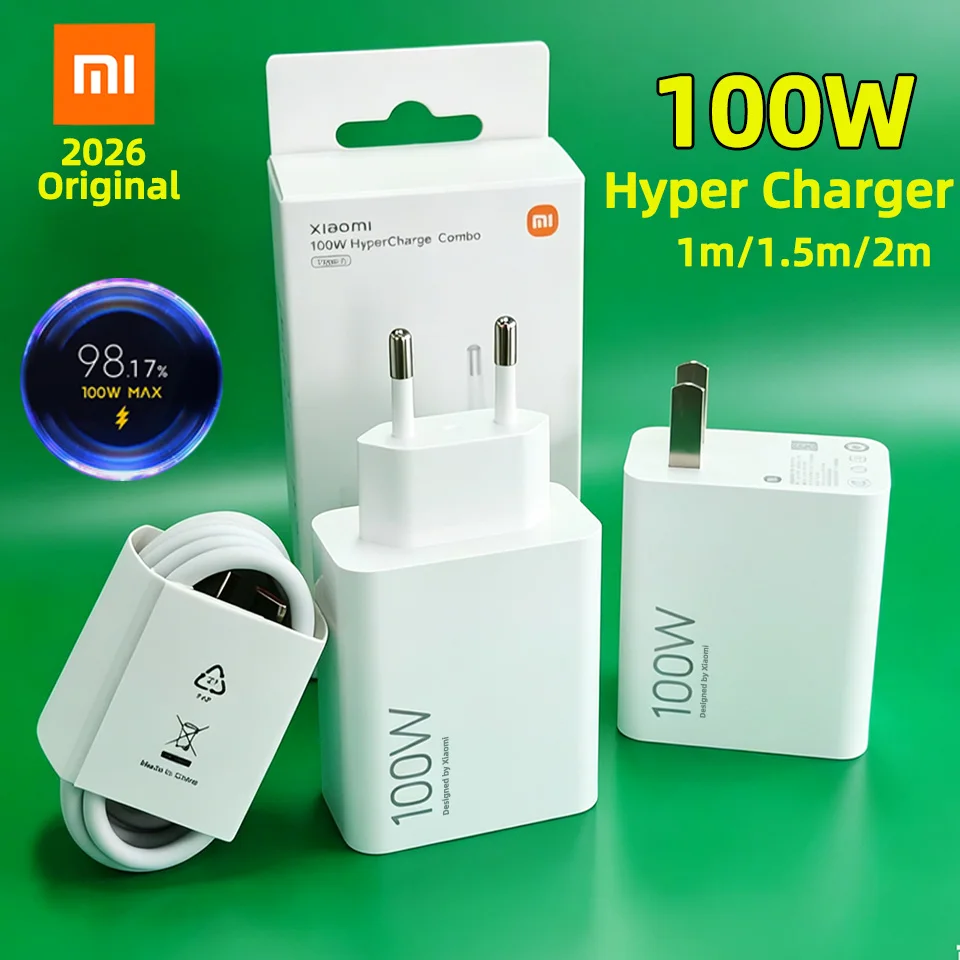 Оригинальное зарядное устройство XIAOMI 100W Hypercharge 20V 5A, быстрая зарядка 90W для Xiaomi 17, 17 Pro Max, 15T, 14, Poco F8 Ultra, M8 Pro, Redmi Note 15
Оригинальное зарядное устройство XIAOMI 100W Hypercharge 20V 5A, быстрая зарядка 90W для Xiaomi 17, 17 Pro Max, 15T, 14, Poco F8 Ultra, M8 Pro, Redmi Note 15