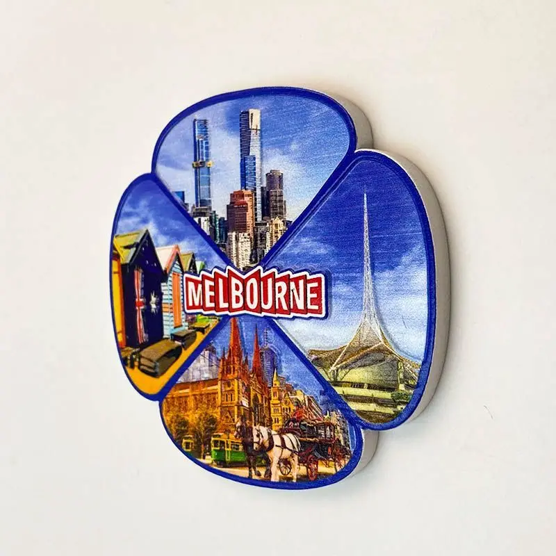 Melbourne, Australia City Scenery Fridge Magnets Travel Souvenirs Personalized Creative Four-Leaf Clover Gifts
Melbourne, Australia City Scenery Fridge Magnets Travel Souvenirs Personalized Creative Four-Leaf Clover Gifts