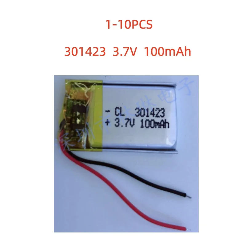 301423 Lithium Polymer Battery 3.7V 100mAh Li-ion Lipo Rechargeable Batteries for Reading Pen Bluetooth Headset Remote Control
301423 Lithium Polymer Battery 3.7V 100mAh Li-ion Lipo Rechargeable Batteries for Reading Pen Bluetooth Headset Remote Control