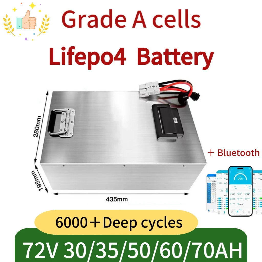 72 В Lifepo4 Аккумулятор 50 Ач 60 Ач 35 Ач 30 Ач 70 Ач с BMS 24S для электрических двух 2-х трехколесных трехколесных грузовиков, тележек для гольфа
72 В Lifepo4 Аккумулятор 50 Ач 60 Ач 35 Ач 30 Ач 70 Ач с BMS 24S для электрических двух 2-х трехколесных трехколесных грузовиков, тележек для гольфа