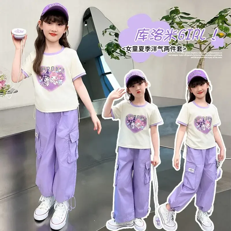 Kawaii Kuromi Sweet Short Sleeve Pants Set Sanrio Anime Cute Cartoon Summer Children Casual Hooded Fashion Clothing Gift for Kid
Kawaii Kuromi Sweet Short Sleeve Pants Set Sanrio Anime Cute Cartoon Summer Children Casual Hooded Fashion Clothing Gift for Kid