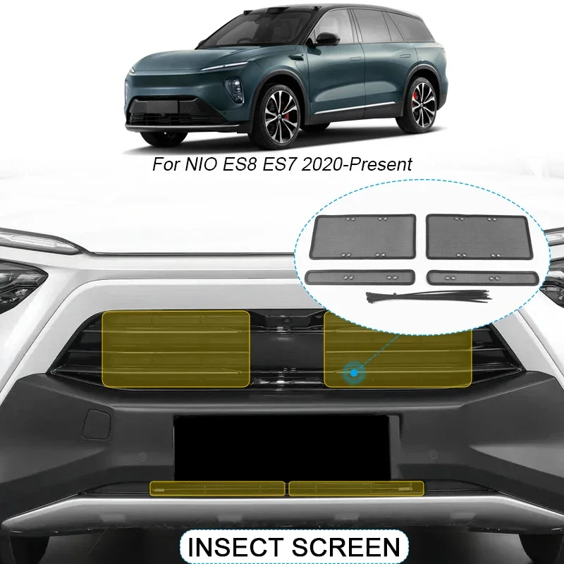 Car Insect-proof Air Inlet Protect Cover Airin Insert Net Vent Racing Grill Filter Auto Accessories For NIO ES8 ES7 2020-2025 
Car Insect-proof Air Inlet Protect Cover Airin Insert Net Vent Racing Grill Filter Auto Accessories For NIO ES8 ES7 2020-2025