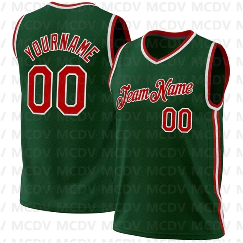 Custom Hunter Green Red-Gold Authentic Throwback Basketball Jersey 3D Print Team Name Number Sport Clothes Adult Youth
Custom Hunter Green Red-Gold Authentic Throwback Basketball Jersey 3D Print Team Name Number Sport Clothes Adult Youth