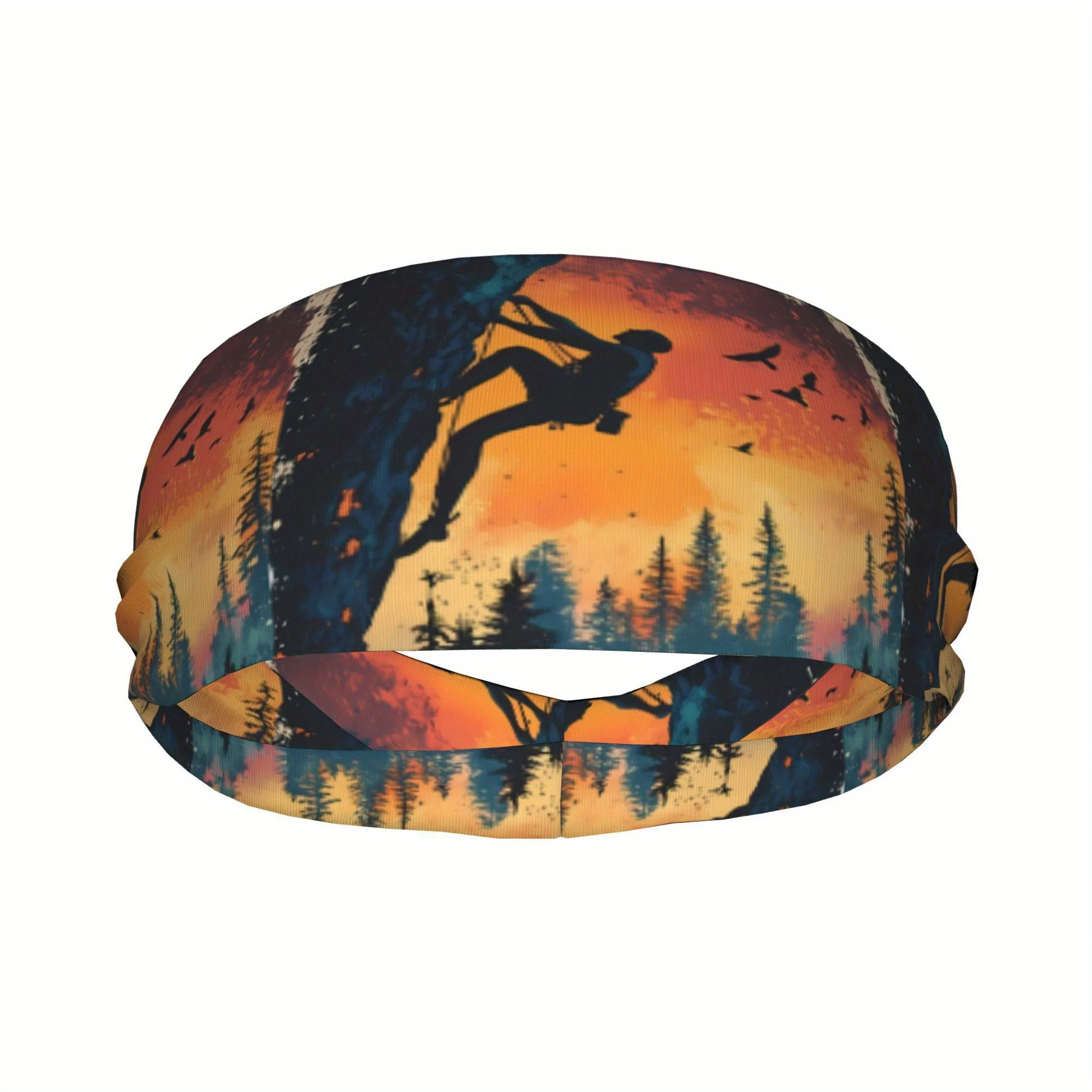 Rock Climbing Sunset Print Headband Sweat Absorbent Elastic Non-slip Sports Hairband for Yoga Running Hiking Outdoor Adventure
Rock Climbing Sunset Print Headband Sweat Absorbent Elastic Non-slip Sports Hairband for Yoga Running Hiking Outdoor Adventure