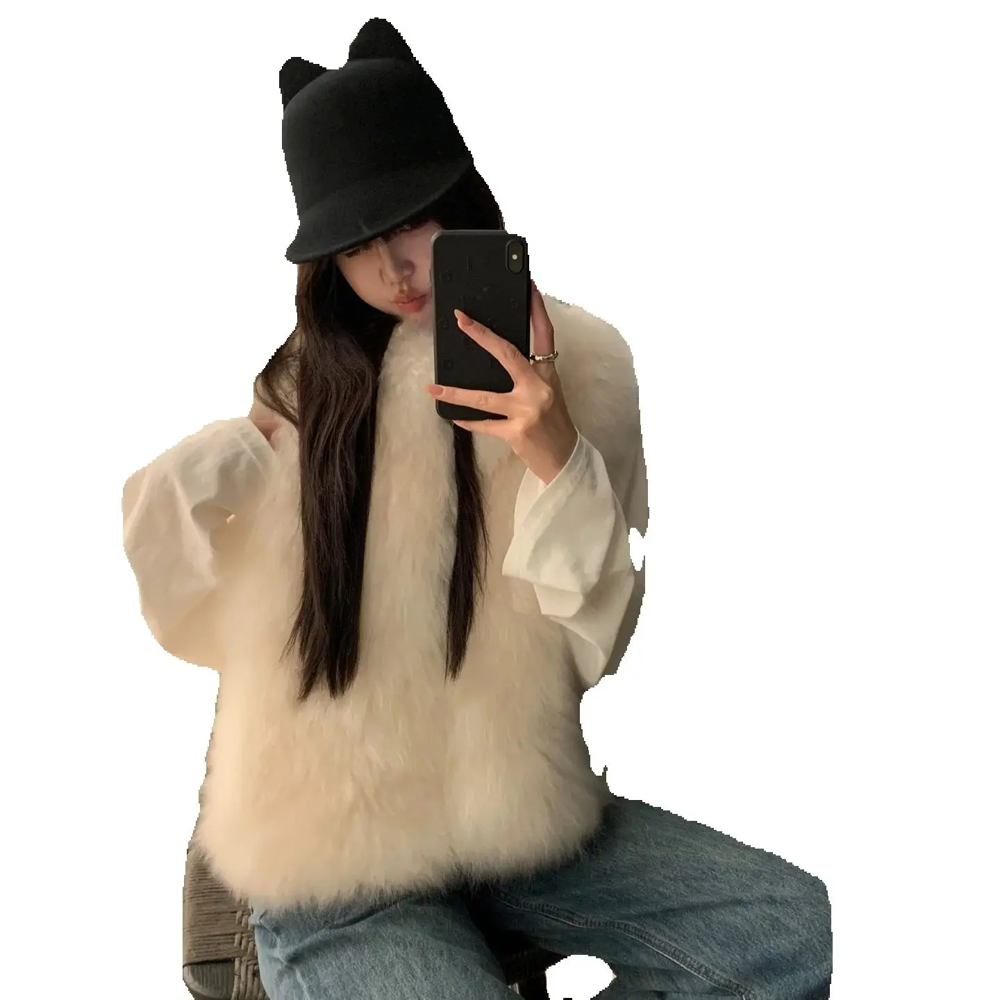 Cloud Vest "Цельно меховой горной шерсти с воротником-стойкой Меховой жилет, короткий меховой цельный жилет без рукавов на зиму"
Cloud Vest "Цельно меховой горной шерсти с воротником-стойкой Меховой жилет, короткий меховой цельный жилет без рукавов на зиму"