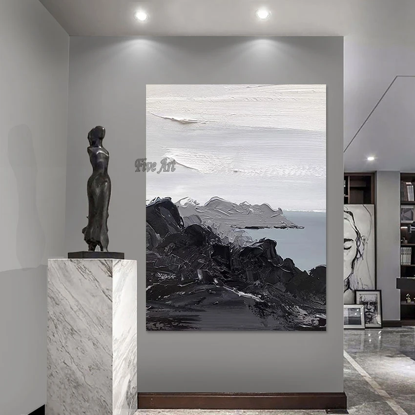 Modern Art Oil Painting Natural Scenery Wall Picture Abstract Easy Design Black Gray Acrylic Texture Artwork Canvas Style
Modern Art Oil Painting Natural Scenery Wall Picture Abstract Easy Design Black Gray Acrylic Texture Artwork Canvas Style