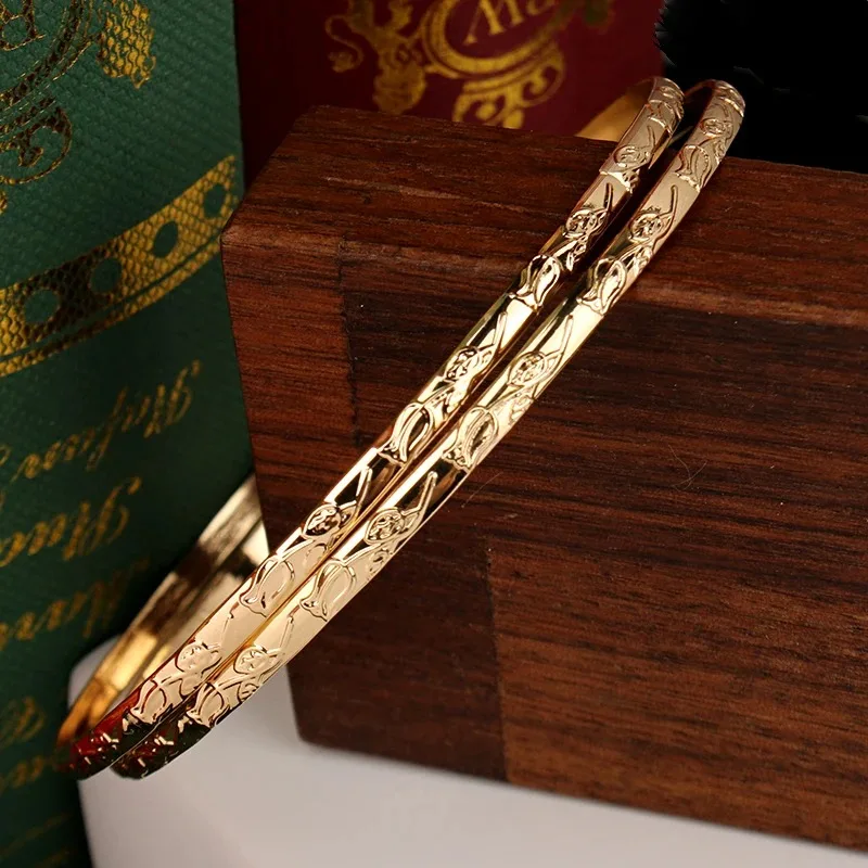 Gold Plated Carved Flower Layered Cuff Bracelet Luxury Bride Jewelry Ethnic Mother Day Gift Slim Metal Bangles
Gold Plated Carved Flower Layered Cuff Bracelet Luxury Bride Jewelry Ethnic Mother Day Gift Slim Metal Bangles