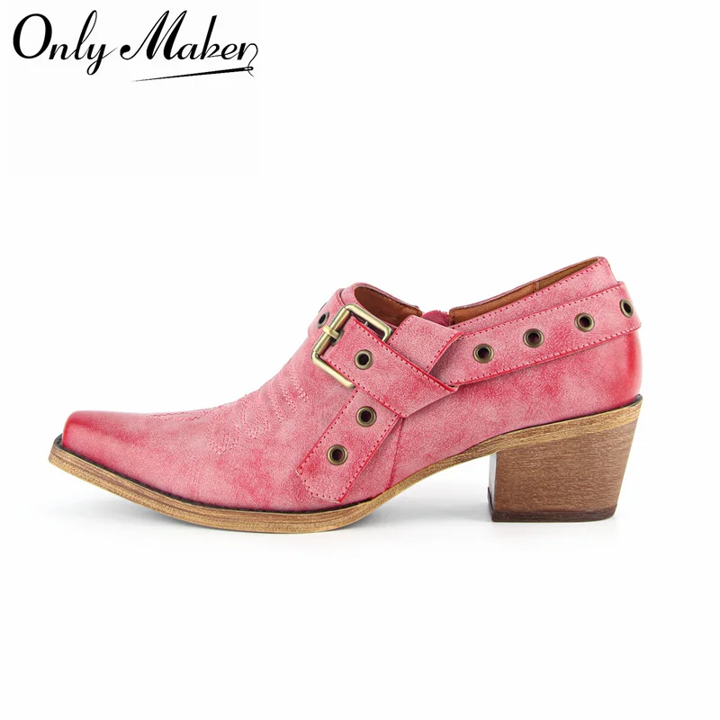 Onlymaker Women Western Cowgirl Sandals Chunky Wedge Heels Pumps Ankle Strap Buckle Side Zipper Heels Casual Pumps
Onlymaker Women Western Cowgirl Sandals Chunky Wedge Heels Pumps Ankle Strap Buckle Side Zipper Heels Casual Pumps