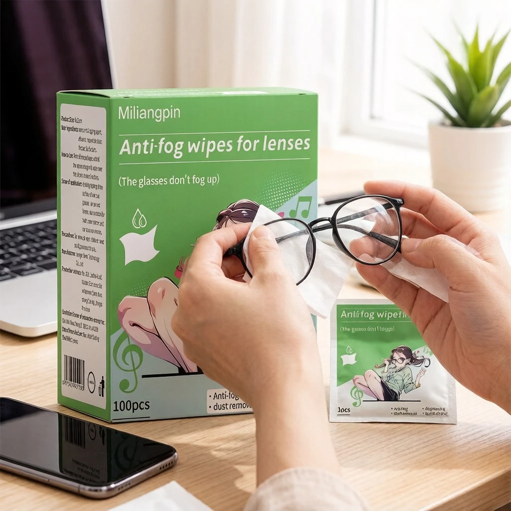Eyeglass screen cleaning wipes, containing 75% alcohol lens cleaning wipes, material: non-woven fabric, scratch-resistant
Eyeglass screen cleaning wipes, containing 75% alcohol lens cleaning wipes, material: non-woven fabric, scratch-resistant