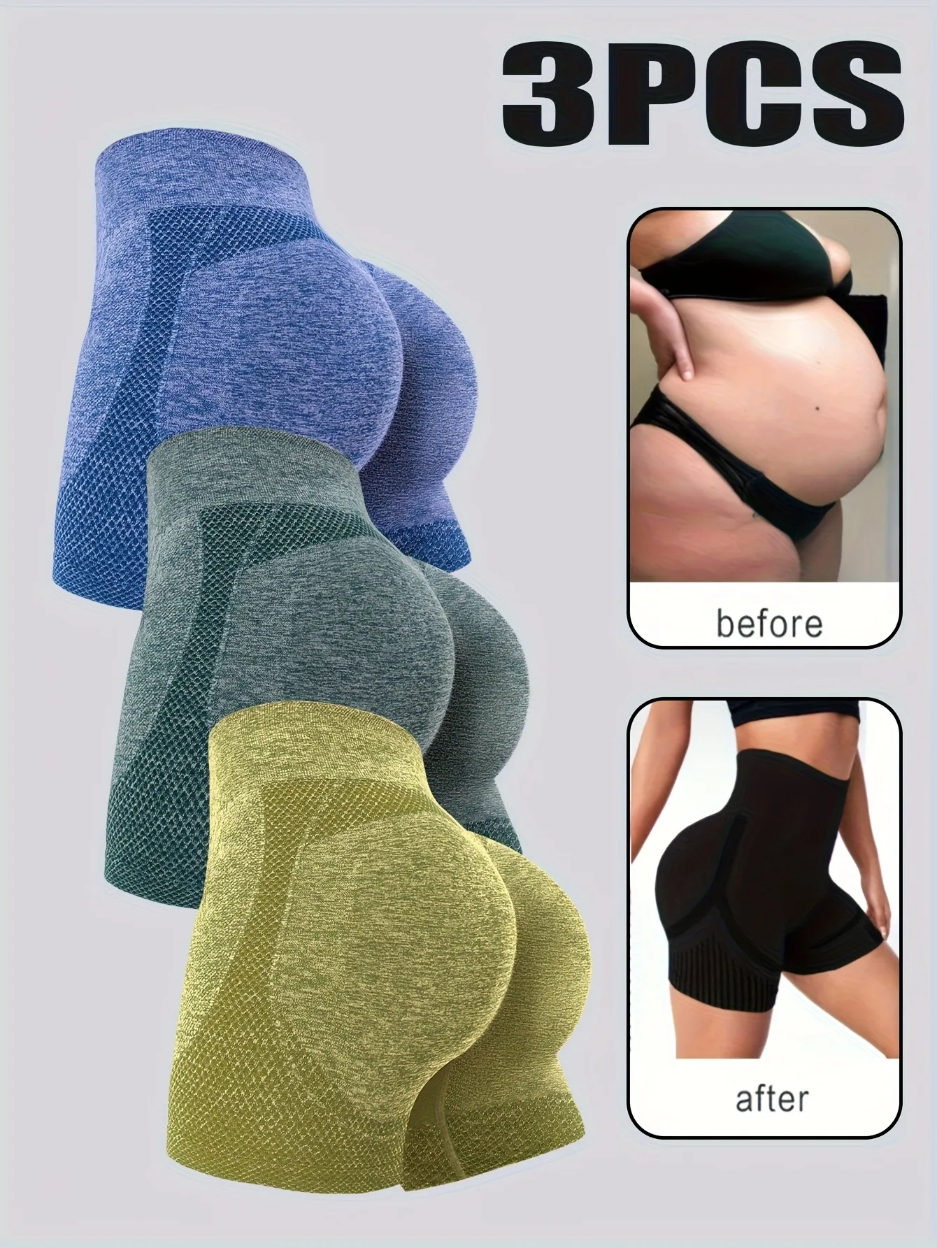 3 Pack Women's Tummy Control Butt Lift Shapewear Set - Includes Shaper Shorts & Full-Length Yoga Leggings, Athletic Workout Wear
3 Pack Women's Tummy Control Butt Lift Shapewear Set - Includes Shaper Shorts & Full-Length Yoga Leggings, Athletic Workout Wear