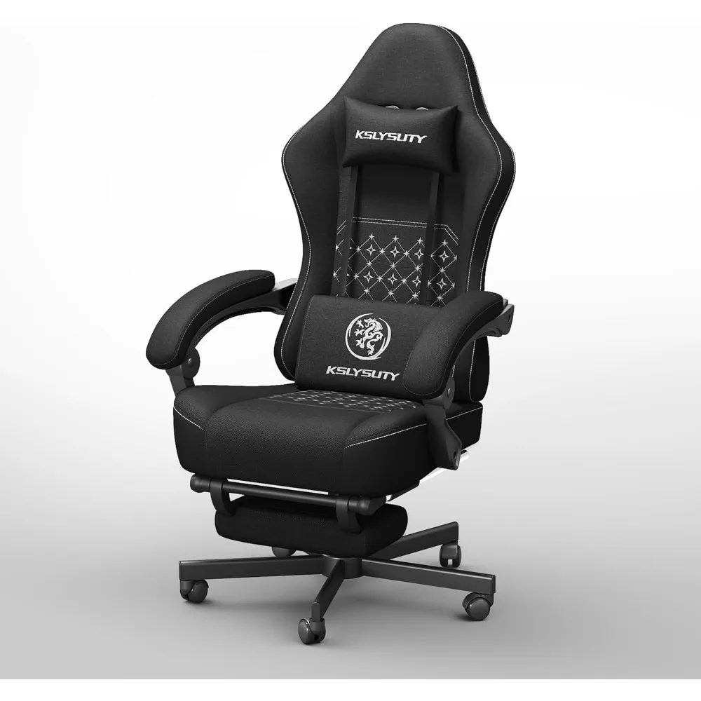 Gaming Chair Breathable Fabric with Pocket Spring Cushion,Wide and High Ergonomic Office Chair with Headrest
Gaming Chair Breathable Fabric with Pocket Spring Cushion,Wide and High Ergonomic Office Chair with Headrest