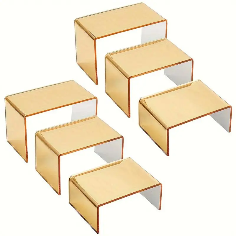 Acrylic Riser Golden Acrylic Shelf Riser Counter Storage Holder Three Sizes Collection Organiser For Cabinet Home Cafe Cupcake
Acrylic Riser Golden Acrylic Shelf Riser Counter Storage Holder Three Sizes Collection Organiser For Cabinet Home Cafe Cupcake