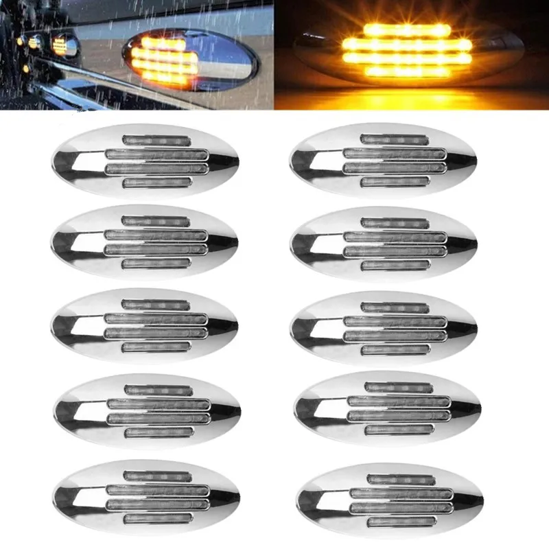 10PCS Truck Tail Light Side Marker Lamp DC 12V Turn Signal Lamp lighting for Truck Trailer Warning Indicators Lights Amber/White
10PCS Truck Tail Light Side Marker Lamp DC 12V Turn Signal Lamp lighting for Truck Trailer Warning Indicators Lights Amber/White
