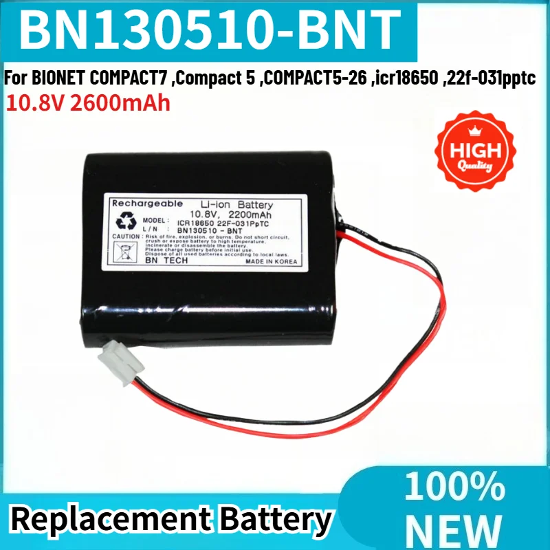 BN130510-BNT High Quality Battery 10.8V 2600mAh for BIONET COMPACT7 ,Compact 5 ,COMPACT5-26 ,icr18650 ,22f-031pptc Battery
BN130510-BNT High Quality Battery 10.8V 2600mAh for BIONET COMPACT7 ,Compact 5 ,COMPACT5-26 ,icr18650 ,22f-031pptc Battery