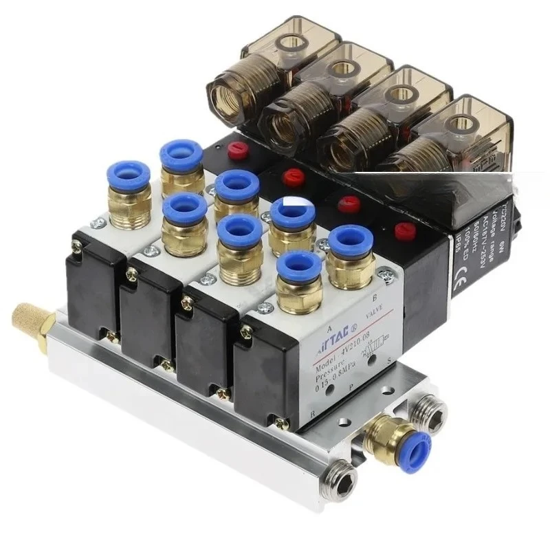 4Way 4V210-08 12V 24V 110v 220v Quadruple Pneumatic Solenoid Valve Muffler 4mm 6mm 8mm 10mm 12mm Quick Fitting Base Set
4Way 4V210-08 12V 24V 110v 220v Quadruple Pneumatic Solenoid Valve Muffler 4mm 6mm 8mm 10mm 12mm Quick Fitting Base Set