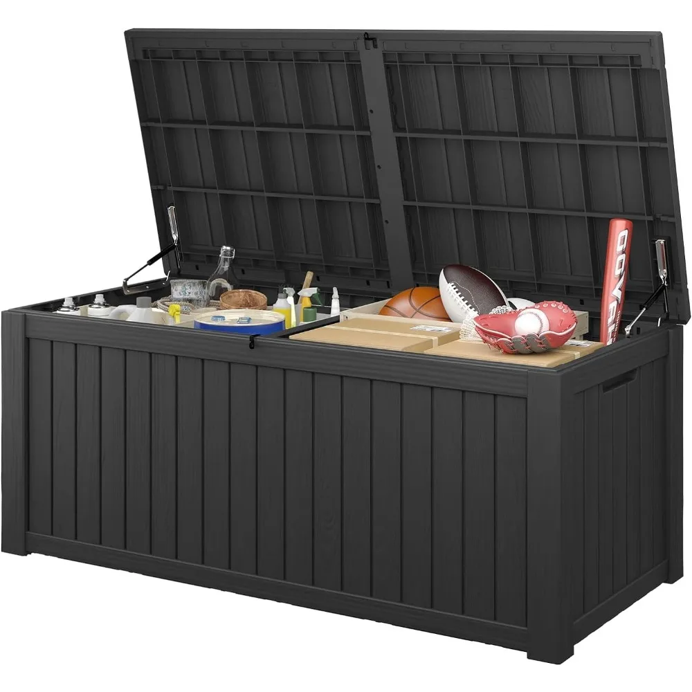 Outdoor Storage Box, 180 Gallon Large Outdoor Resin Deck Box, Storage Outdoor Waterproof Box with Lockable Lid for Gardening
Outdoor Storage Box, 180 Gallon Large Outdoor Resin Deck Box, Storage Outdoor Waterproof Box with Lockable Lid for Gardening