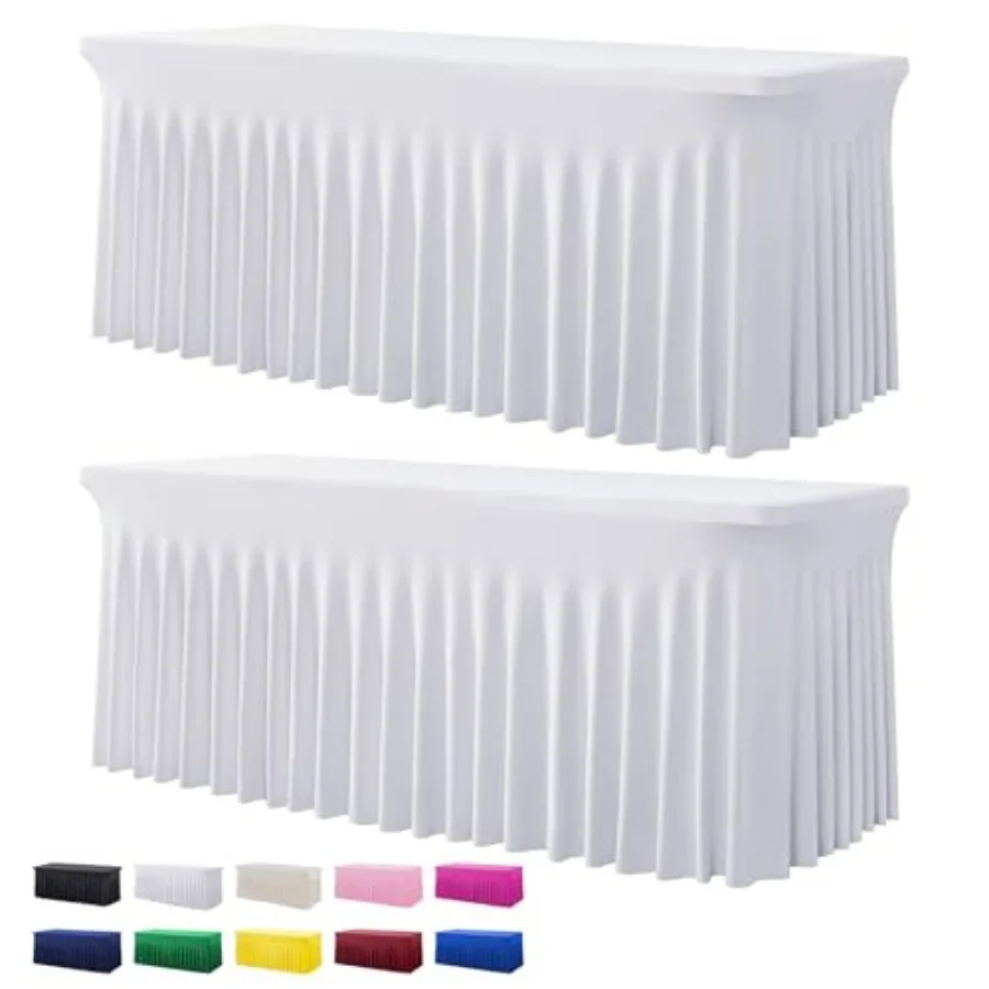 2 Pack Spandex Table Clothes for 6 Feet Rectangle Tables, Wrinkle Free Fitted Table Cover 6Feet Stretch Tablecloths Desk Skirt
2 Pack Spandex Table Clothes for 6 Feet Rectangle Tables, Wrinkle Free Fitted Table Cover 6Feet Stretch Tablecloths Desk Skirt