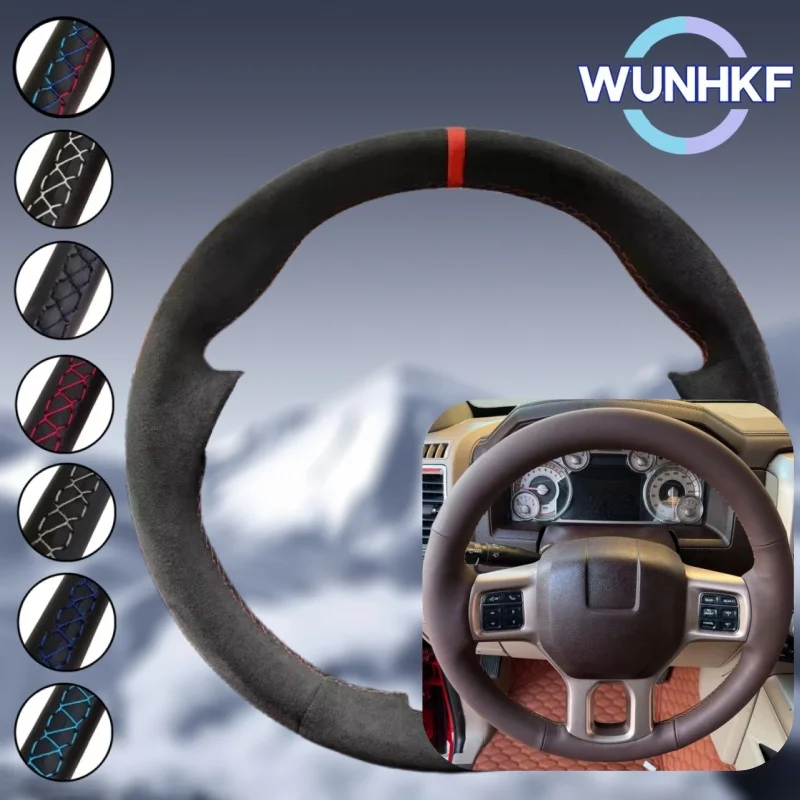 Custom Car Steering Wheel Cover For Dodge RAM 1500 Classic RAM 2500 3500 5500 2012-2022 Suede Steering Wrap Car Accessories
Custom Car Steering Wheel Cover For Dodge RAM 1500 Classic RAM 2500 3500 5500 2012-2022 Suede Steering Wrap Car Accessories