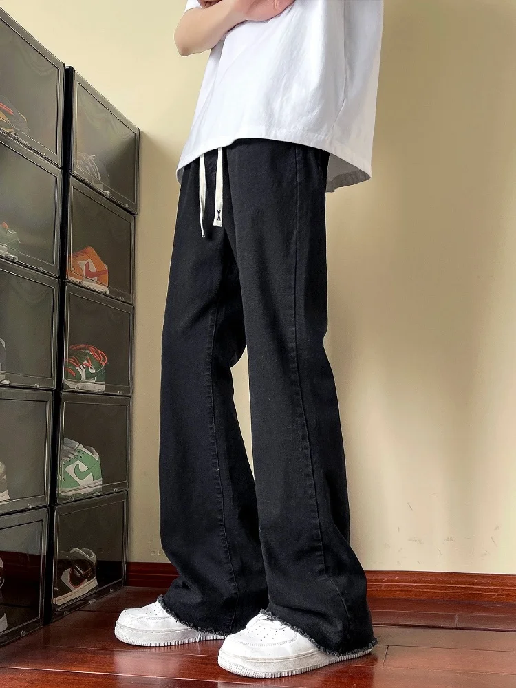 Bla Summer Thin Straight Loose Leg Jeans Men's Faion High Street Vibe Cotton Polyester Blend Wear Resistant Dstring Waist
Bla Summer Thin Straight Loose Leg Jeans Men's Faion High Street Vibe Cotton Polyester Blend Wear Resistant Dstring Waist