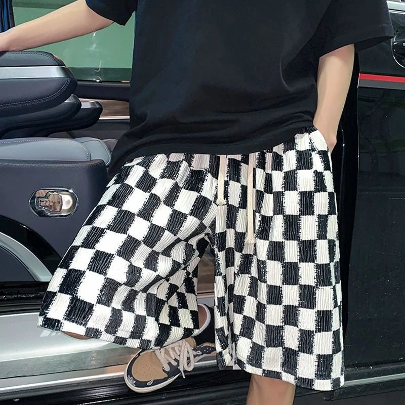 Checkered Ice Silk Shorts Men Women Summer Thin Baggy Casual Straight 5XL Plus Size Loose Fit Wide Leg
Checkered Ice Silk Shorts Men Women Summer Thin Baggy Casual Straight 5XL Plus Size Loose Fit Wide Leg