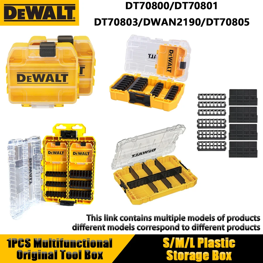 DEWALT 1pcs Original Tool Box Tool Case Storage Box Multifunctional Stackable Box NO.DT70805/DT70800/DT70801/DT70803/DWAN2190.
DEWALT 1pcs Original Tool Box Tool Case Storage Box Multifunctional Stackable Box NO.DT70805/DT70800/DT70801/DT70803/DWAN2190.