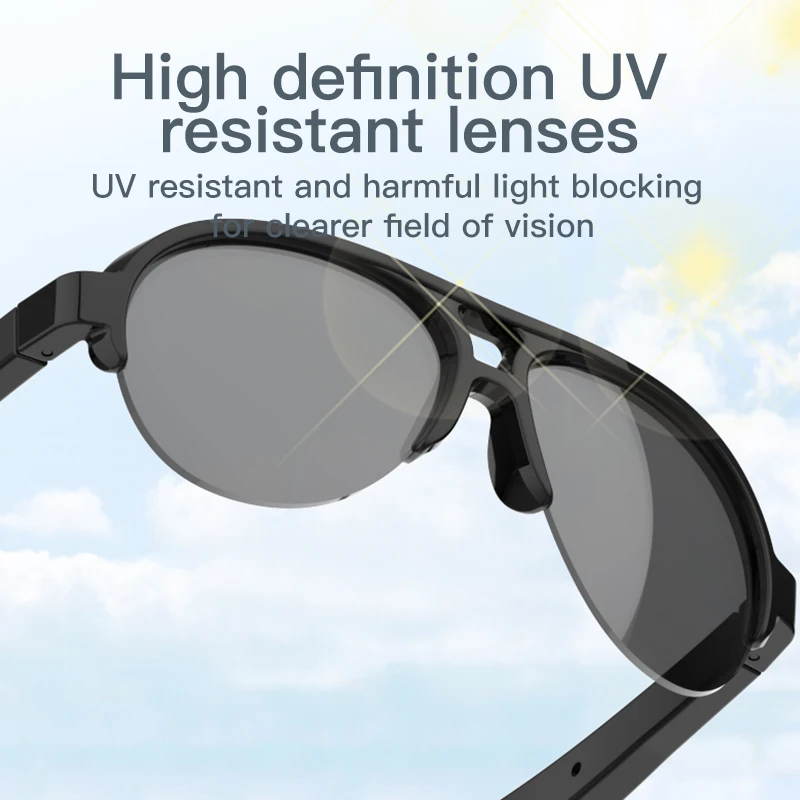 Smart F08 Sunglasses Glasses with Bluetooth 5.3 Outdoor Sports Headphones Anti-UV Wireless Headset for Men And Women
Smart F08 Sunglasses Glasses with Bluetooth 5.3 Outdoor Sports Headphones Anti-UV Wireless Headset for Men And Women
