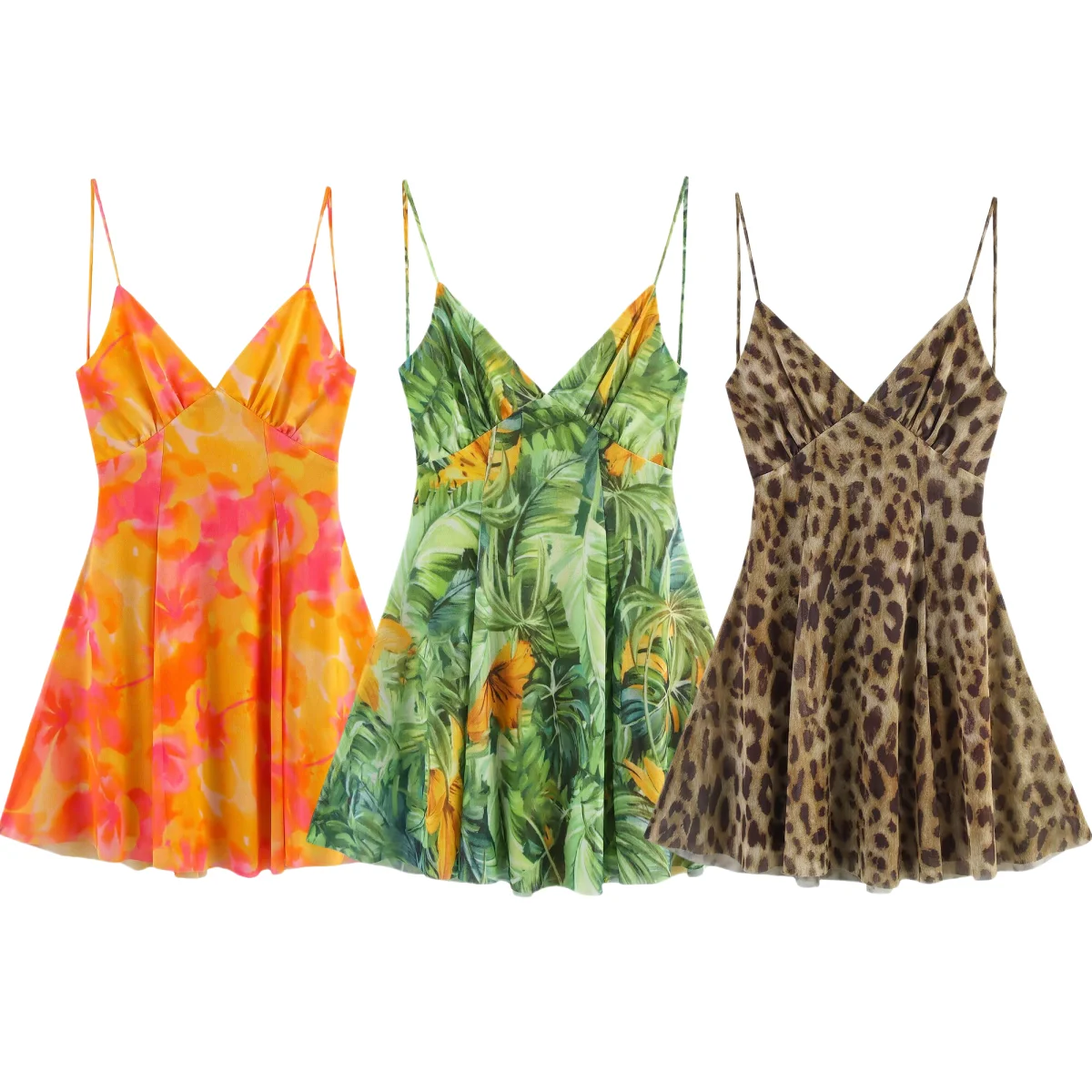 BM&MD&ZA Womens Sexy Y2K Style VNeck Sleeveless Halter Mini Mesh Printed Dress with Backless Tie Decoration 
BM&MD&ZA Womens Sexy Y2K Style VNeck Sleeveless Halter Mini Mesh Printed Dress with Backless Tie Decoration